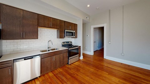 Floor plan for 1 bed, 1 bath, 611 sqft