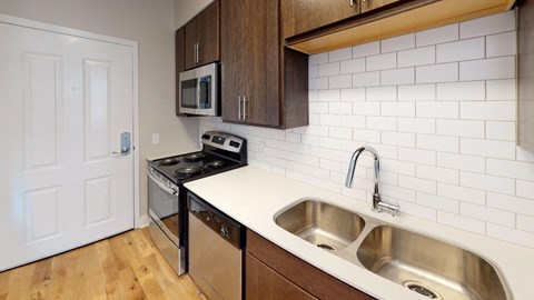 Floor plan for studio, 1 bath, 409 sqft