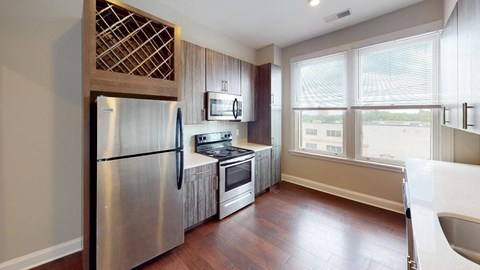 Floor plan for 1 bed, 1 bath, 768 sqft