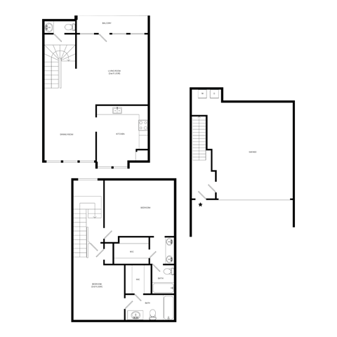 Floor plan for 2 beds, 2 baths, 1517 sqft