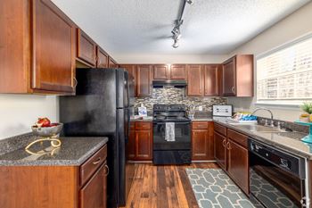 Kitchen with fridge