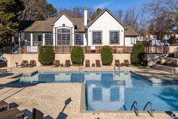 Shimmering pool view