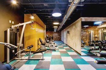 Fitness center with free weights