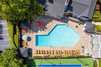 Resort style pool with sundeck