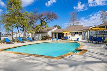 The swimming pool at our apartments