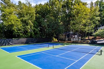 Lighted tennis court