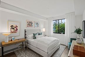 Miami apartment for rent - a bedroom with a bed and a window at Altis Grand Kendall, Miami, FL