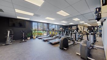 Fitness center with kids play area