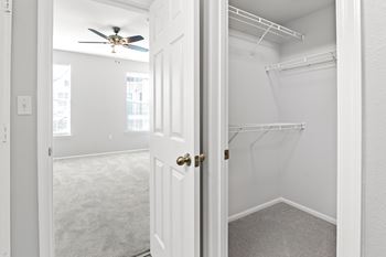 Generously sized walk-in closets