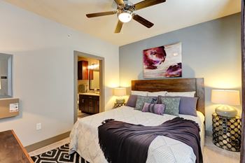 Ceiling fans with lighting in bedrooms and living rooms