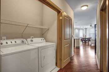 Full-size washer and dryer in every apartment home