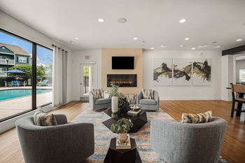 Clubroom with tv