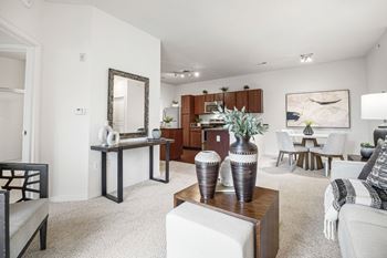 Living room with kitchen