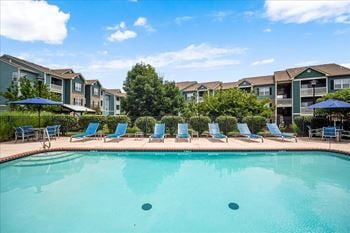 Swimming pool with large sun deck
