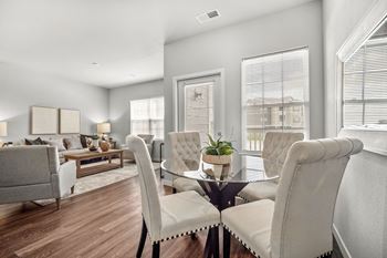 Open floor plans with traditional dining room space