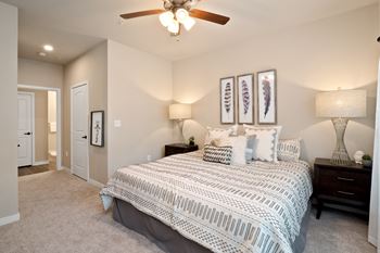 Bedroom with ceiling fan