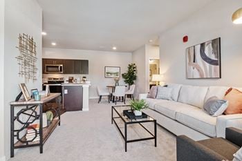 Living room with a sofa