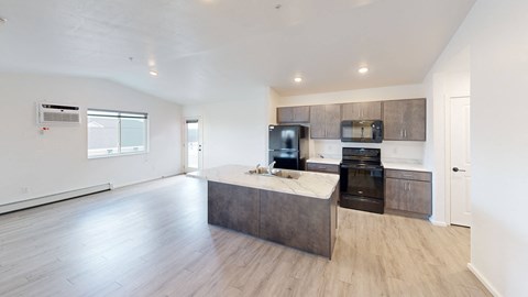 Floor plan for 1 bed, 1 bath, 690 sqft