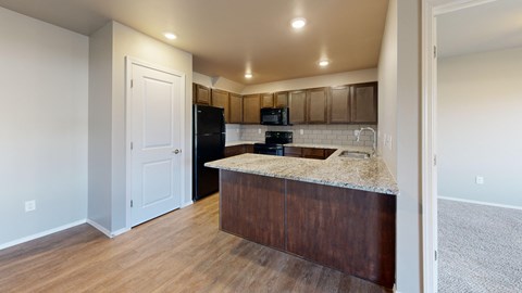 Floor plan for 2 beds, 2 baths, 1285 sqft