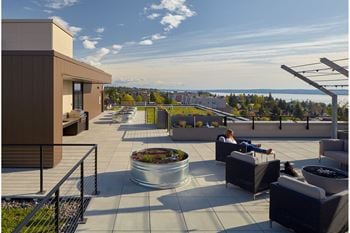 Two rooftop gas grills