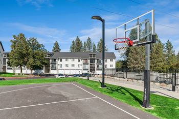 Half-court basketball court