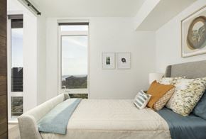 Seattle apartment for rent - 4730 California Apartments Model Bedroom and Window