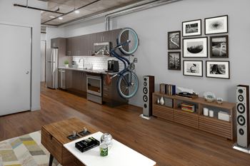 Wall-mounted bike storage