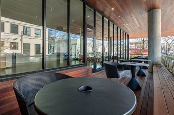 Outdoor bistro seating