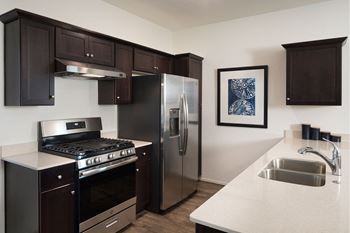 Modern cabinets with cove molding