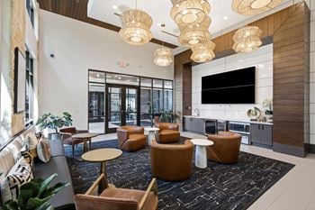 Social lounge with media wall & billiards