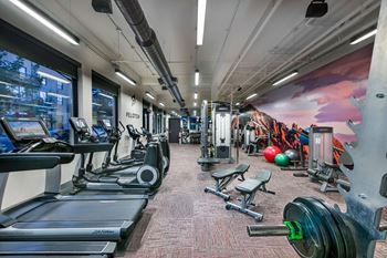 Fitness center with peloton bike