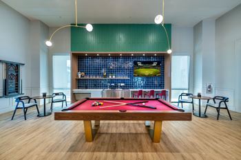 Game room with billiards