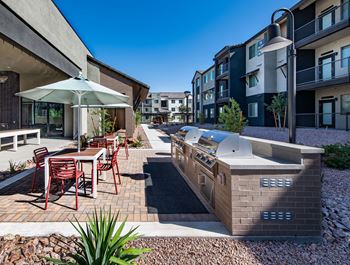 Patio lounge with ping pong & bbq grills