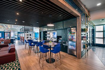 Community kitchen with espresso bar