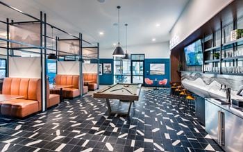 Game room with billiards