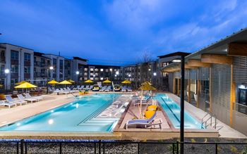 Resort-worthy pool with lap lane