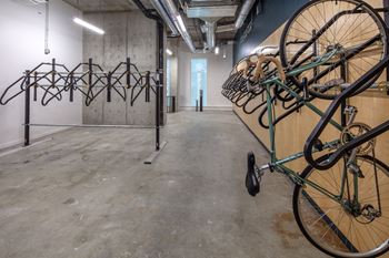 Bike room with repair station