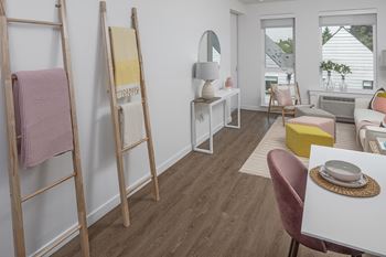 Wood-style plank or concrete flooring