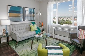 Spacious studio, one- & two-bedroom floor plans