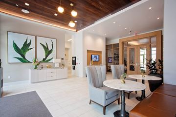 Portland apartment for rent - a living room and dining room with chairs and a table