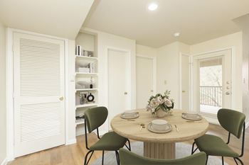 Round table set for four