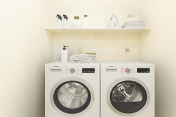 Two white washing machine