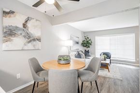 Dallas apartment for rent - our apartments offer a dining room and living room with a large window at Aero White Rock, Dallas, TX