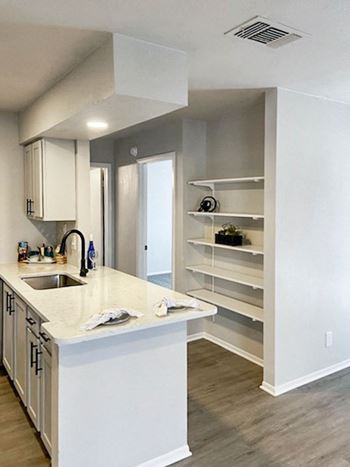 Kitchen designed with ample storage space