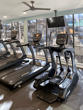 Fitness center with updated equipment