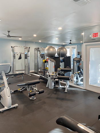 Fitness center with modern equipment