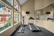Arlington apartment for rent - A gym with treadmills and exercise bikes.
