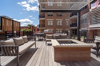 Patio lounge area with bbq.