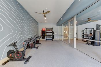 24-Hour fitness center with spin room