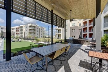 Bbq grills and outdoor seating